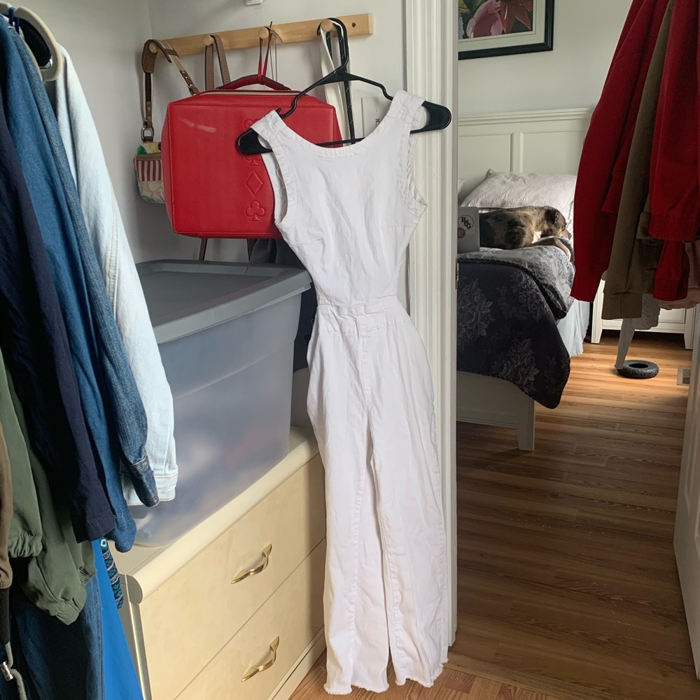 White Cut Out Jumpsuit